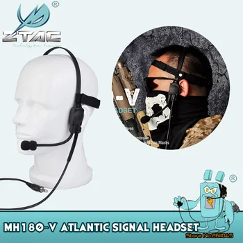 Z-Tac taktyczne słuchawki MH180-V Atlantic Signal głośniki na przewodnictwo kostne wojskowa taktyczna zestaw słuchawkowy Softair Z136
