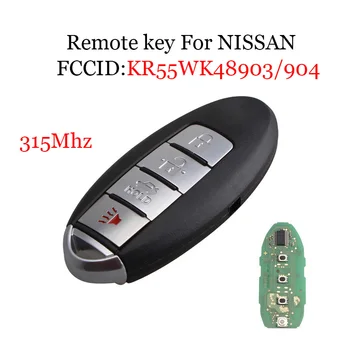 4 przyciski 315 mhz pełna samochodowy pilot zdalnego inteligentnego kluczyka Nissan Altima, Maxima Murano Nissan Key KR55WK48903 PCF7952 chip