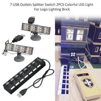 2szt LED light up kit (tylko światło w zestawie) zgodność lego Lighting Brick Blocks
