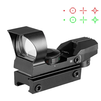 33mm obiektyw taktyczne holograficzny 4 rodzaje Celownik czerwony/zielony punktowy celownik celownik 20mm винтовочная optyka