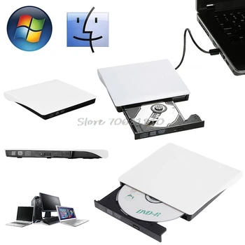 Slim zewnętrzny USB3.0 płycie DVD-ROM, CD-RW, DVD-RW Burner Drive do laptopów Drop Shipping