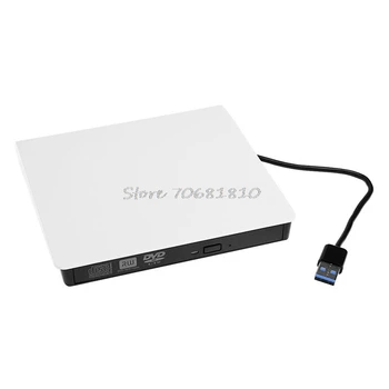 Slim zewnętrzny USB3.0 płycie DVD-ROM, CD-RW, DVD-RW Burner Drive do laptopów Drop Shipping