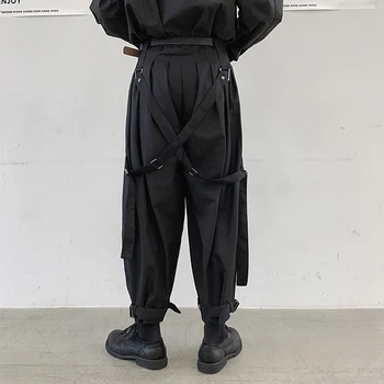 Yamamoto Capri temat retro ciemne opaski męskie spersonalizowane codzienne spodnie DJ hip-hop hip-hop performance dress trend