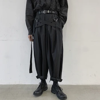 Yamamoto Capri temat retro ciemne opaski męskie spersonalizowane codzienne spodnie DJ hip-hop hip-hop performance dress trend