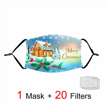 Boże Narodzenie santa Claus Szop maski wielokrotnego użytku osłony maski szablon dorosłych dzieci prezent słodkie maski do twarzy śnieg festiwal maski