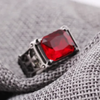 Top Quanlity New Style Red zircon Ring Mens Women 316L Stainless Steel CLAW Rings