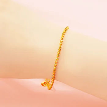 VAMOOSY unisex popcorn łańcucha bransoletki puste sferyczne 24 K złoto zroszony bransoletki dla kobiet dla mężczyzn biżuteria poprawiny prezenty