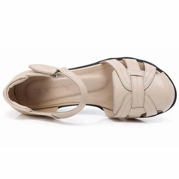 GKTINOO 2020 letnie sandały Damskie wykonane ręcznie ze skóry naturalnej damska casual wygodne buty damskie sandały damskie letnie buty