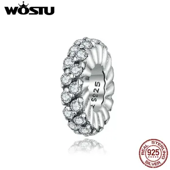 WOSTU New Sterling Silver 925 Shining Winter Charms for Original Snake Bracelet Women Jewelry Silver Beads Making DXC1648