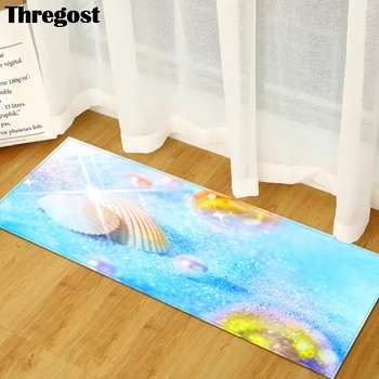 Thregost Shell Print Indoor Ddoormat Modern Kwacze Memory Foam Floor Mat Winter Door Mats Non Slip Home Living Room Carpets