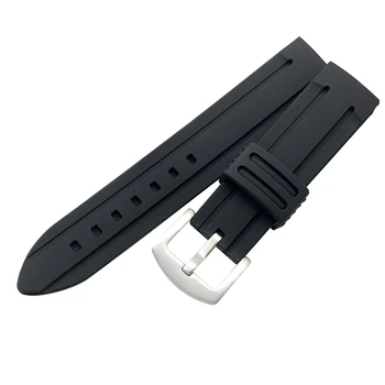 Silikonowy pasek gumowy do zegarka 20mm 22mm 24mm 26mm 28mm dla Seiko Mężczyźni Kobiety watchband Klamra ze stali nierdzewnej pasek do nadgarstka czarny