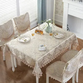Europa luksusowy haftowany obrus stół stół pokrywa obrus Koronkowy stolik anty-ошпаривающая obrus T83072T