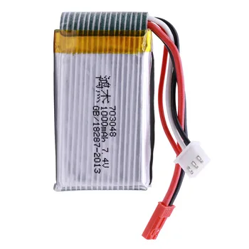 1 / 10PCS 7.4 v 1000mah 703048 Lipo Battery For MJXRC X600 U829A U829X X600 F46 X601H JXD391 FT007 Lipo Battery 7.4 V RC toy parts