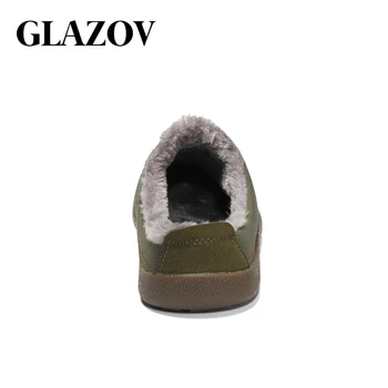 Oczy Zimowe obuwie Męskie męskie kapcie pluszowe polar ciepłe futro zagęścić bawełniane kapcie kryty płaskie buty duże rozmiary 37-48