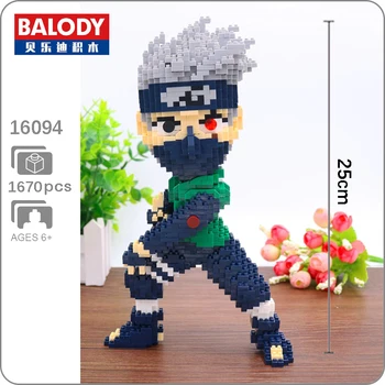 Balody 16094 anime Naruto Hatake Kakashi kreskówki ninja DIY 3D model Diamond mini klocki cegły zabawka dla dzieci bez pudełka
