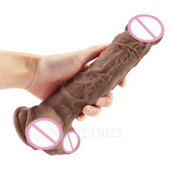 Super duży miękki dildo strap-on dla kobiety seks zabawki G Spot dildo wibrator realistyczny podwójna warstwa silikonu symulacja penis dildo sex