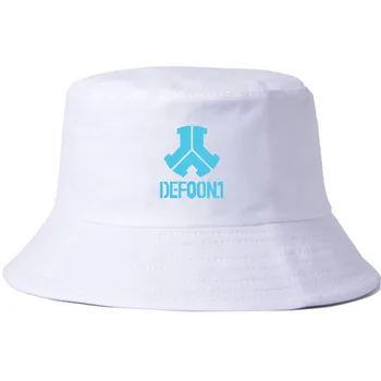 2019 Moda Defqon 1 Logo Letni Kapelusz Kobiety Męskie Panama Wiadro Kapelusz Defqon 1 Logo Płaska Osłona Przeciwsłoneczna Wędkarstwo Rybak Kapelusz