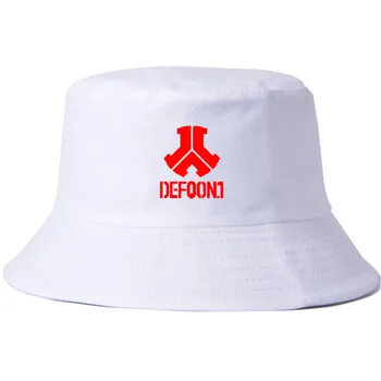 2019 Moda Defqon 1 Logo Letni Kapelusz Kobiety Męskie Panama Wiadro Kapelusz Defqon 1 Logo Płaska Osłona Przeciwsłoneczna Wędkarstwo Rybak Kapelusz