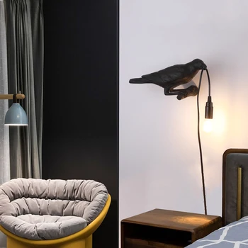 Ptak lampa stołowa włoskiej światło ptak Led lampa stołowa Lucky bird Salon Sypialnia szafka kontrolna Raven Home Decor oprawy