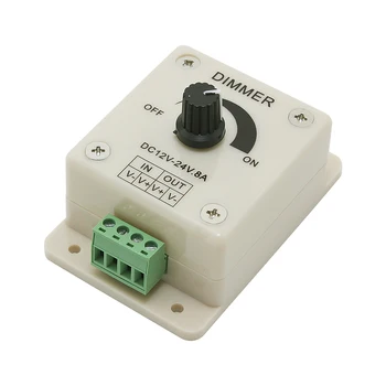 ANBLUB 2pcs LED Dimmer Switch 8A 12V DC 24V regulacja jasności PWM Dimming Controller for LED Strip Lights Ribbon