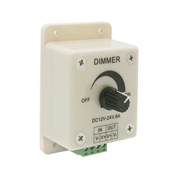 ANBLUB 2pcs LED Dimmer Switch 8A 12V DC 24V regulacja jasności PWM Dimming Controller for LED Strip Lights Ribbon