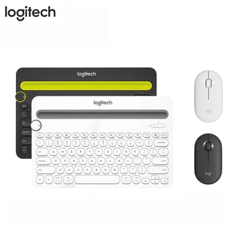 Logitech K480 Bluetooth Wireless Keyboard Mouse Set Multi-Device Keyboard with Phone Holder Slot dla systemu Windows, Mac OS, iOS, Android