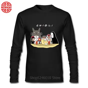 Camisetas Anime Studio Ghibli T-shirt Princess Mononoke Tshirt Men Japan Manga Mashup Demon Totoro Spirited Away No Face T Shirt