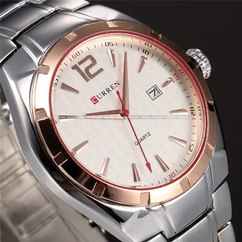 CURREN 2018 Top Brand Full Steel Sport Watch Men Luxury Brand kwarcowy wojskowy zegarek sportowy męski zegarek relogio masculino