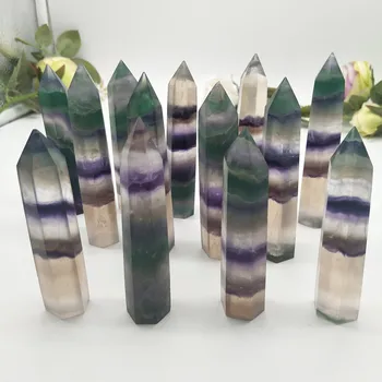 1szt naturalny fluoryt-kamień kwarc Kryształ różdżka uzdrowienie różdżka +darmowa dostawa