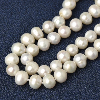 Naturalne słodkowodne perły naszyjnik dla kobiet s 8-9 mm perła biżuteria naszyjnik naszyjnik biżuteria ślubna naszyjnik perła naszyjnik