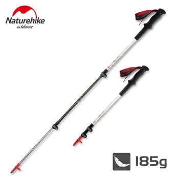 Naturehike Carbon Fiber + Aluminum Alloy Walking Stick Pole Lightweight Camping Trekking Pole Hiking Stick Cane 185g