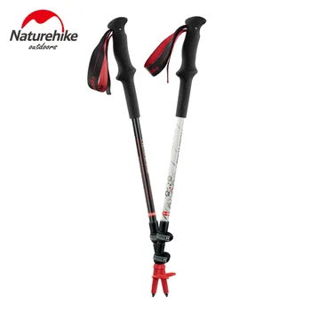 Naturehike Carbon Fiber + Aluminum Alloy Walking Stick Pole Lightweight Camping Trekking Pole Hiking Stick Cane 185g