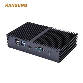 KANSUNG Core i5 4200U Haswell wsparcie dla Windows 10 Mini PC 4 Lan AES-NI Fanless Desktop Nuc Zapora komputer Linux Ubuntu Nettop