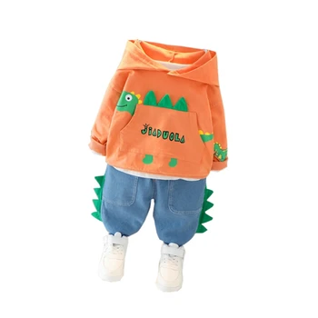 Nowa jesienna dziecięca modne ubrania Kid Boy Cartoon Hoodies Girls Pants 2 szt./kpl. Wiosenna odzież Dziecięca dla niemowląt dzieci odzież sportowa