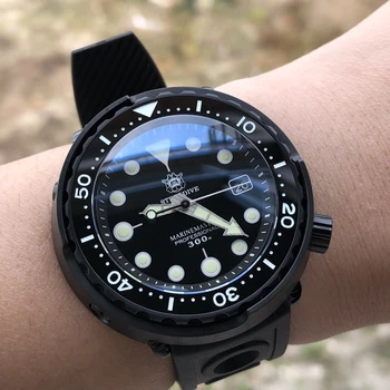Steeldive SD1975X nowa dostawa 2020 PVD czarna obudowa ze stali nierdzewnej NH35 automatyczny zegarek do nurkowania męskie zegarek do nurkowania
