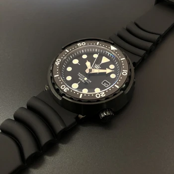 Steeldive SD1975X nowa dostawa 2020 PVD czarna obudowa ze stali nierdzewnej NH35 automatyczny zegarek do nurkowania męskie zegarek do nurkowania