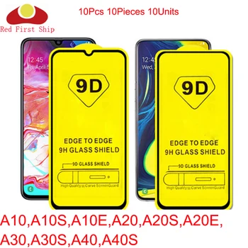 10szt 9D szkło hartowane do Samsung Galaxy A10 A10S A10E A20 A20S A20E A30 A30S A40 A40S pokrywa ochronna ekranu folia film 9H