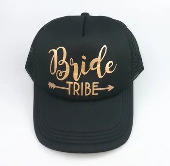 C&Fung Bride Tribe Bachelorette Snapback Trucker Hat Cap Team Bride gold letters Arrow bride to be bride tribe czapki z daszkiem