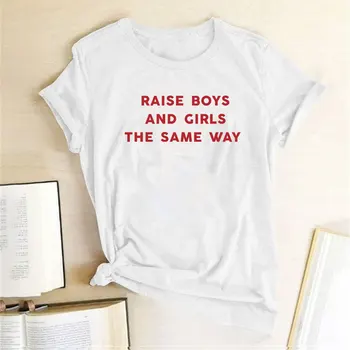 Rozwijaj chłopców i dziewcząt, tak samo jak list koszula kobiety z długim rękawem letnie feministyczne koszulki grunge Tumblr równość topy