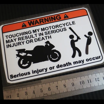1szt moto stylizacja samochodu naklejki na nie dotykaj mojego motocykla ostrzeżenie odblaskowe naklejki