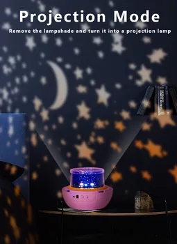 Gwiaździste Niebo Lampa 5 Projekcyjnych Filmów Sypialnia 360 Stopni Obrotowy Droga Mleczna Gwiezdny Projektor Dla Dzieci