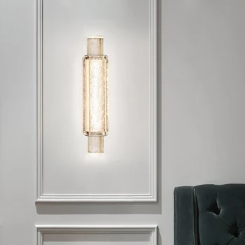 FSS luksusowe kryształowe kinkiety LED Wall Background Light do sypialni przejście holu ozdoby kryte oprawy