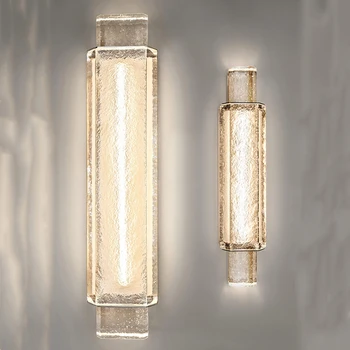 FSS luksusowe kryształowe kinkiety LED Wall Background Light do sypialni przejście holu ozdoby kryte oprawy
