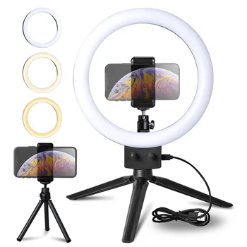 9inch Mini Selfie LED Video Ring Light lampa z wtyczką USB statyw stojak na YouTube telefonu Live Photo Photography Studio