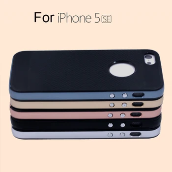 Dla iPhone 5S iPhone SE Case Vpower Luxury Ultra Slim Armor TPU+PC hybrydowe etui dla telefonów z Capa do Apple iPhone 5 5S Se tylne pokrywy