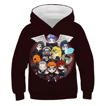 2020 jesień chłopcy markowej odzieży dla dzieci harajuku Naruto bluzy chłopiec kreskówka druku moda dla Dzieci do wydruku 3D odzież uliczna