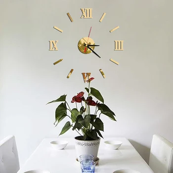 3D DIY luksusowe Duże zegary ścienne dekoracje do domu salon lustro projekt Artystyczny moda ścienne plakaty wystrój rzemiosła zegar ścienny naklejki