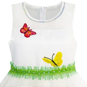 Dziewczyny Sukienka Motyl Na Urodziny Sukienkę 2020 Lato Księżniczka Suknie Ślubne-Odzież Dziecięca Rozmiar 5-12 Konkurs Karnawał