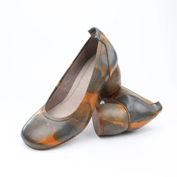 Nowa dostawa Lady pompy skóra naturalna buty Damskie na wysokim obcasie blok pięty kolorowe handmade retro buty dla kobiet