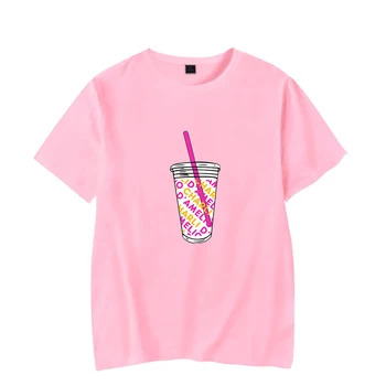 Rholycrown Ice Coffee Splatter T-shirt Funny T Shirt Print Oversize O-neck z długim rękawem wśród nas Charlie Дамелио dziewczyna bluzki lato